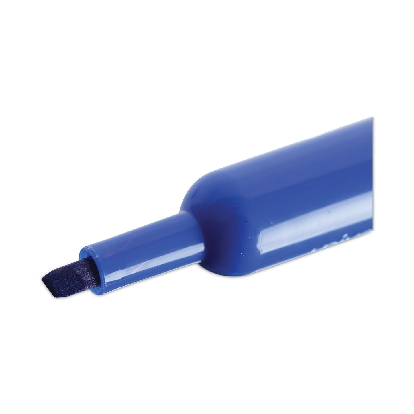 Universal Chisel Tip Permanent Marker, Broad Chisel Tip, Blue, Dozen (07053)