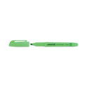 Universal Pocket Highlighters, Fluorescent Green Ink, Chisel Tip, Green Barrel, Dozen (08852)