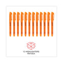 Universal Pocket Highlighters, Fluorescent Orange Ink, Chisel Tip, Orange Barrel, Dozen (08853)