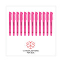 Universal Pocket Highlighters, Fluorescent Pink Ink, Chisel Tip, Pink Barrel, Dozen (08855)