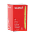 Universal Pocket Highlighter Value Pack, Fluorescent Yellow Ink, Chisel Tip, Yellow Barrel, 36/Pack (08856)