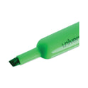 Universal Desk Highlighters, Fluorescent Green Ink, Chisel Tip, Green Barrel, Dozen (08862)