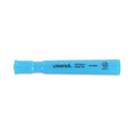 Universal Desk Highlighters, Fluorescent Blue Ink, Chisel Tip, Blue Barrel, Dozen (08864)