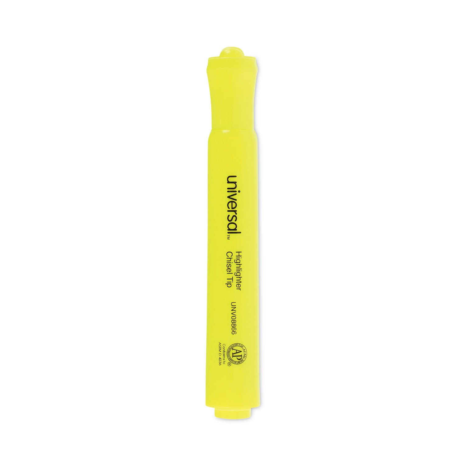 Universal Desk Highlighter Value Pack, Fluorescent Yellow Ink, Chisel Tip, Yellow Barrel, 36/Pack (08866)