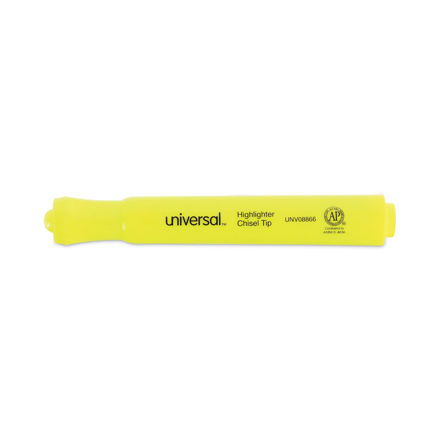 Universal Desk Highlighter Value Pack, Fluorescent Yellow Ink, Chisel Tip, Yellow Barrel, 36/Pack (08866)