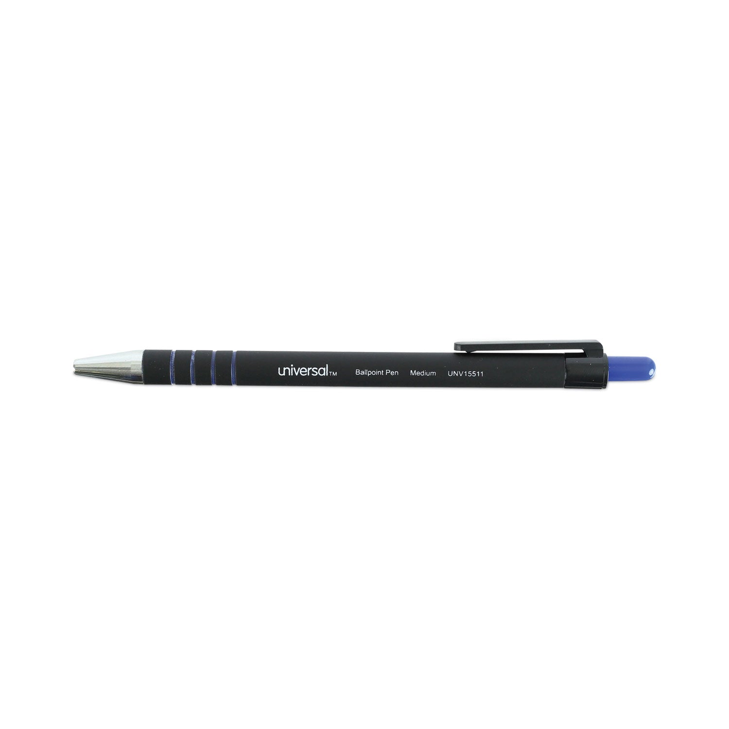 Universal Ballpoint Pen, Retractable, Medium 1 mm, Blue Ink, Blue Barrel, Dozen (15511)