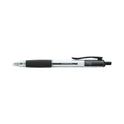 Universal Comfort Grip Ballpoint Pen, Retractable, Medium 1 mm, Black Ink, Clear/Black Barrel, Dozen (15530)