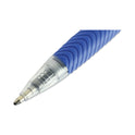 Universal Comfort Grip Ballpoint Pen, Retractable, Medium 1 mm, Blue Ink, Clear/Blue Barrel, Dozen (15531)