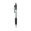 Universal Comfort Grip Ballpoint Pen, Retractable, Medium 1 mm, Black Ink, Clear/Black Barrel, 48/Pack (15533)