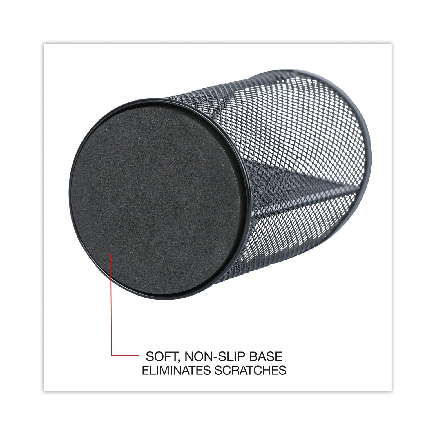 Universal Metal Mesh 3-Compartment Pencil Cup, 4.13" Diameter x 6"h, Black (20019)