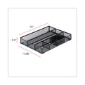 Universal Metal Mesh Drawer Organizer, Six Compartments, 15 x 11.88 x 2.5, Black (20021)