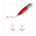 Universal Ballpoint Pen, Stick, Medium 1 mm, Red Ink, Gray/Red Barrel, Dozen (27412)