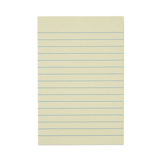 Universal Recycled Self-Stick Note Pads, Note Ruled, 4" x 6", Yellow, 100 Sheets/Pad, 12 Pads/Pack (28073)