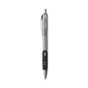 Universal Comfort Grip Gel Pen, Retractable, Medium 0.7 mm, Black Ink, Gray/Black/Silver Barrel, Dozen (39720)