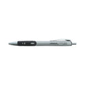 Universal Comfort Grip Gel Pen, Retractable, Medium 0.7 mm, Black Ink, Gray/Black/Silver Barrel, Dozen (39720)