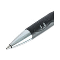 Universal Comfort Grip Gel Pen, Retractable, Medium 0.7 mm, Black Ink, Gray/Black/Silver Barrel, Dozen (39720)