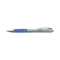 Universal Comfort Grip Gel Pen, Retractable, Medium 0.7 mm, Blue Ink, Gray/Blue/Silver Barrel, Dozen (39721)