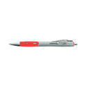 Universal Comfort Grip Gel Pen, Retractable, Medium 0.7 mm, Red Ink, Gray/Red/Silver Barrel, Dozen (39722)