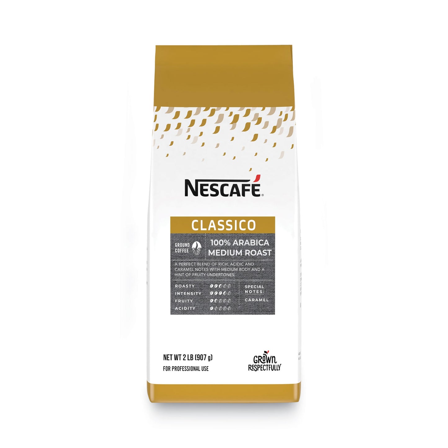 Nescaf Classico 100% Arabica Roast Ground Coffee, Medium Blend, 2 lb Bag, 6/Carton (25573CT)