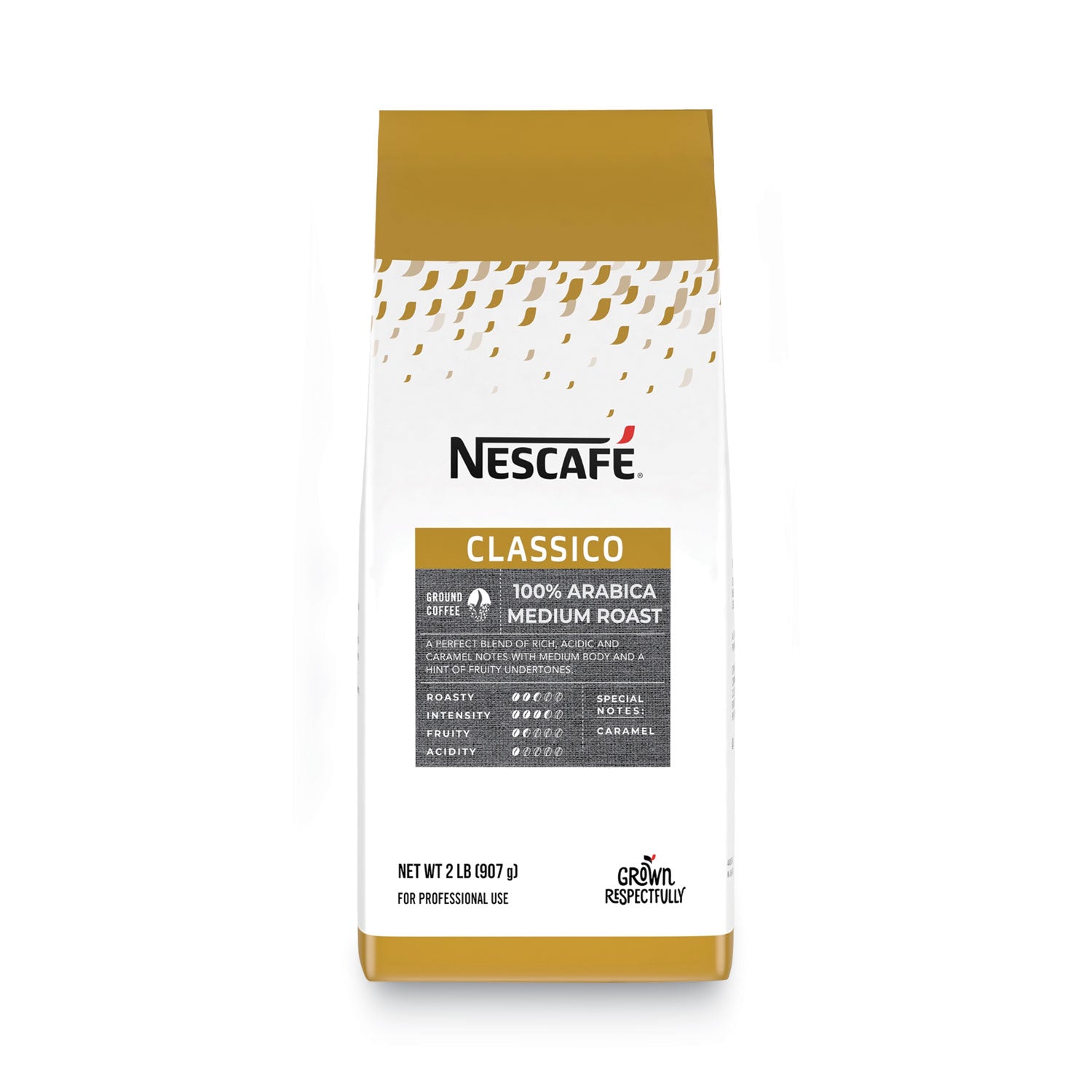 Nescaf Classico 100% Arabica Roast Ground Coffee, Medium Blend, 2 lb Bag, 6/Carton (25573CT)