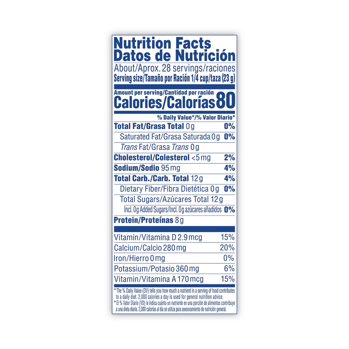 Carnation Instant Nonfat Dry Milk, Unsweetened, 22.75 oz Canister, 4/Carton (22928CT)