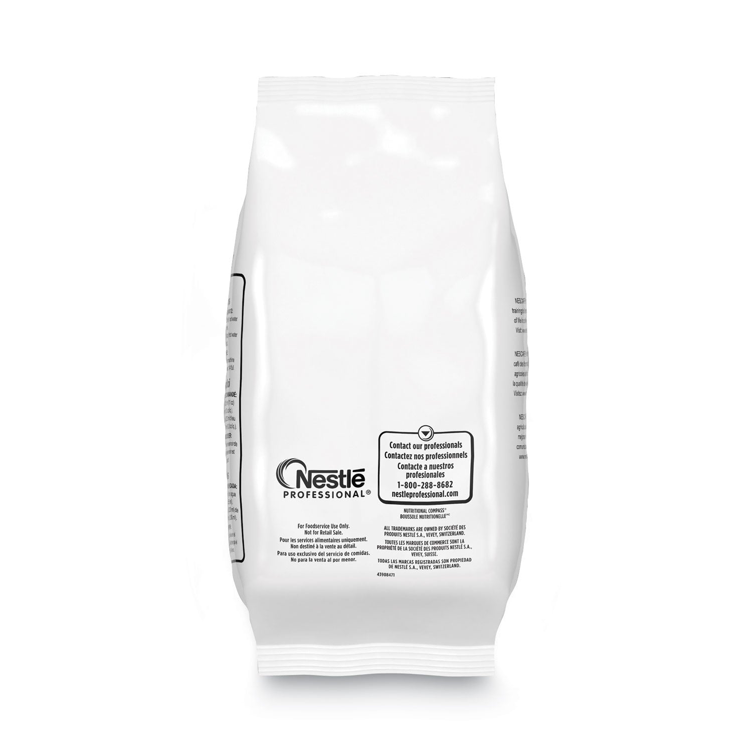 Nescaf Frothy Coffee Beverage, French Vanilla, 2 lb Bag, 6/Carton (99019CT)