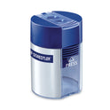 Staedtler Cylinder Handheld Pencil Sharpener, Two-Hole, 1.63 x 2.25, Blue/Silver (512001A6)