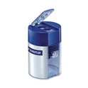 Staedtler Cylinder Handheld Pencil Sharpener, Two-Hole, 1.63 x 2.25, Blue/Silver (512001A6)