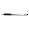 Pentel R.S.V.P. RT Ballpoint Pen, Retractable, Medium 1 mm, Black Ink, Clear Barrel, Dozen (BK93A)