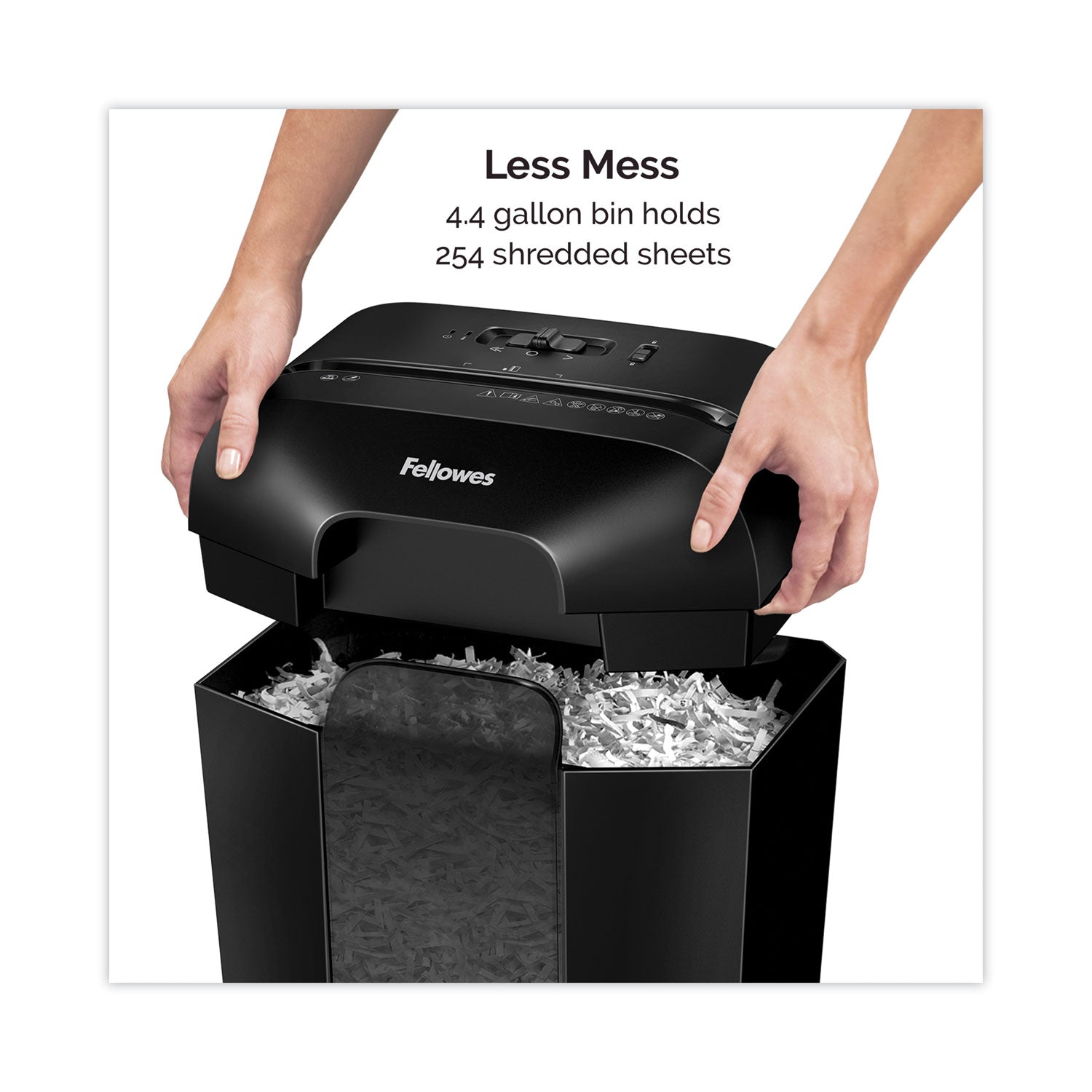 Fellowes Powershred LX45 Cross-Cut Shredder, 8 Manual Sheet Capacity (4400201)