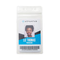 Advantus Resealable ID Badge Holders, Vertical Orientation, Transparent Frost 2.68" x 5" Holder, 2.38" x 3.75" Insert, 50/Pack (75524)