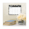 Blue Sky Baccara Dark Wall Calendar, Floral Artwork, 11 x 8.75, White/Black/Gold Sheets, 12-Month (Jan to Dec): 2025 (116052)