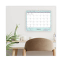 Blue Sky Rue Du Flore Wall Calendar, Floral Artwork, 12 x 15, White/Jade/Lavender Sheets, 12-Month (Jan to Dec): 2025 (101611)