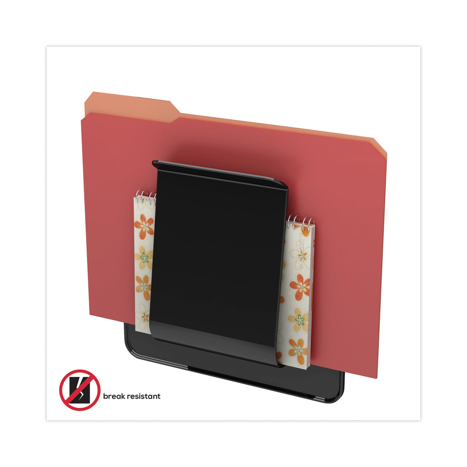 Deflecto Stand Tall Wall File, Legal/Letter/Oversized Size, 9.25" x 10.63", Black (65504H)