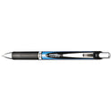 Pentel EnerGel RTX Gel Pen, Retractable, Fine 0.5 mm Needle Tip, Black Ink, Black/Blue Barrel (BLN75A)