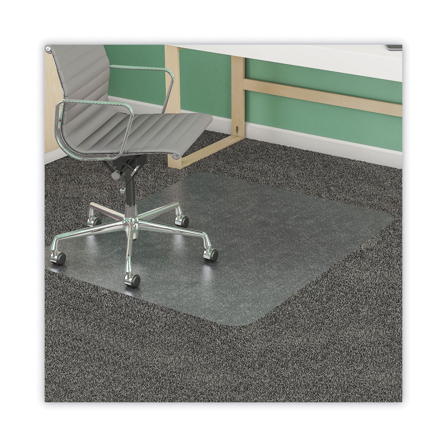 Deflecto SuperMat Frequent Use Chair Mat for Medium Pile Carpet, 36 x 48, Rectangular, Clear (CM14142)