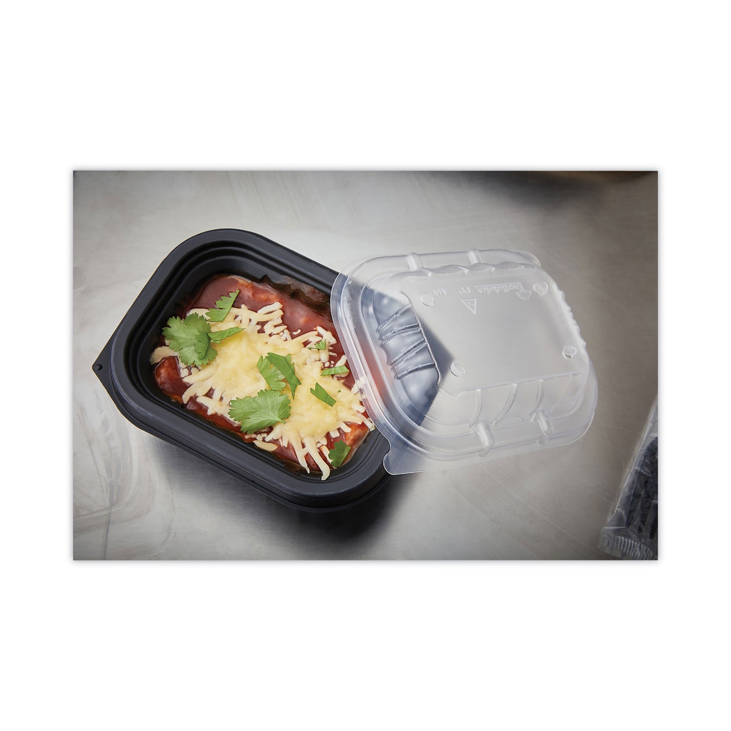 Pactiv EarthChoice Entree2Go Takeout Container Vented Lid, 5.65 x 4.25 x 0.93, Clear, Plastic, 600/Carton (YCNV6X4PPDL)