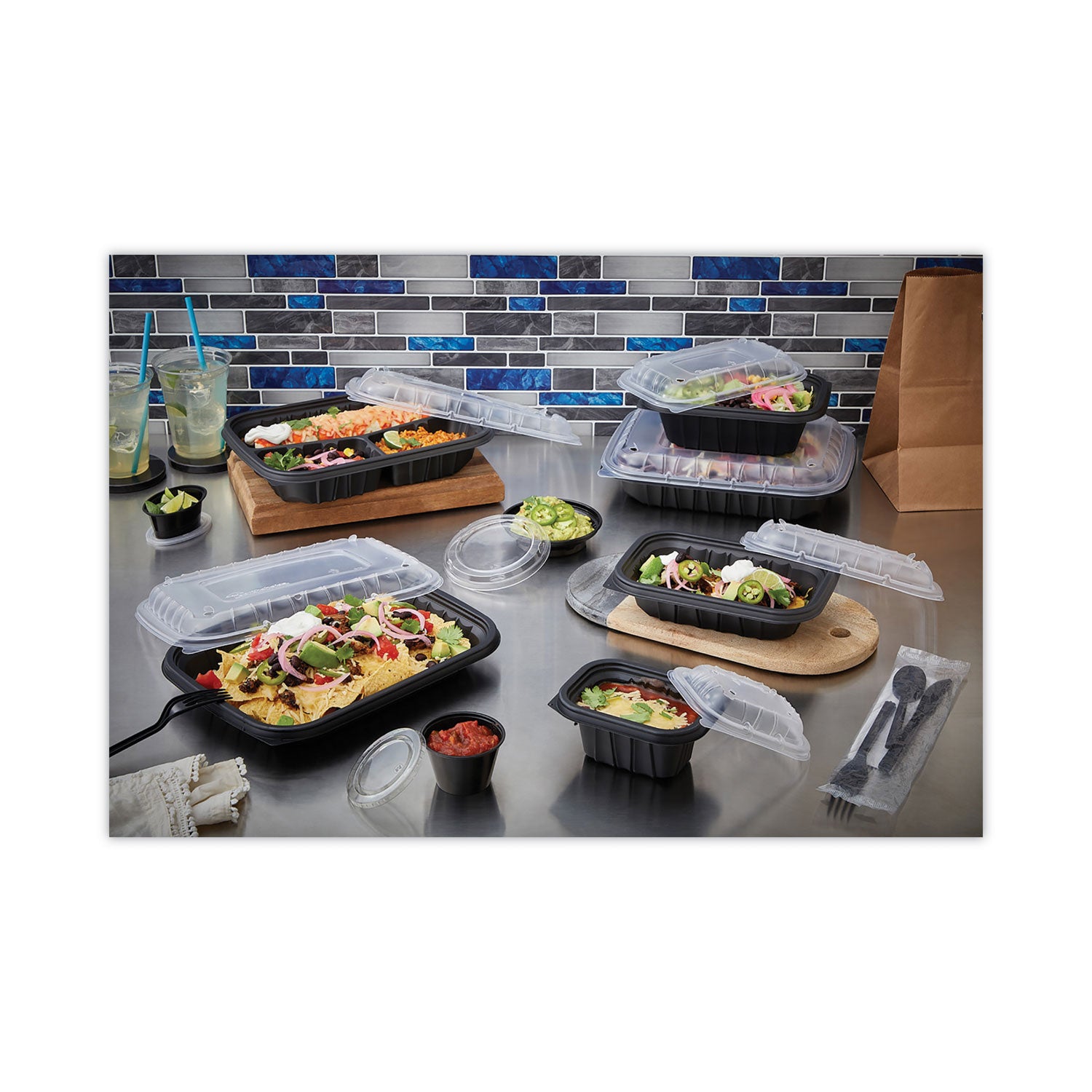 Pactiv EarthChoice Entree2Go Takeout Container Vented Lid, 5.65 x 4.25 x 0.93, Clear, Plastic, 600/Carton (YCNV6X4PPDL)