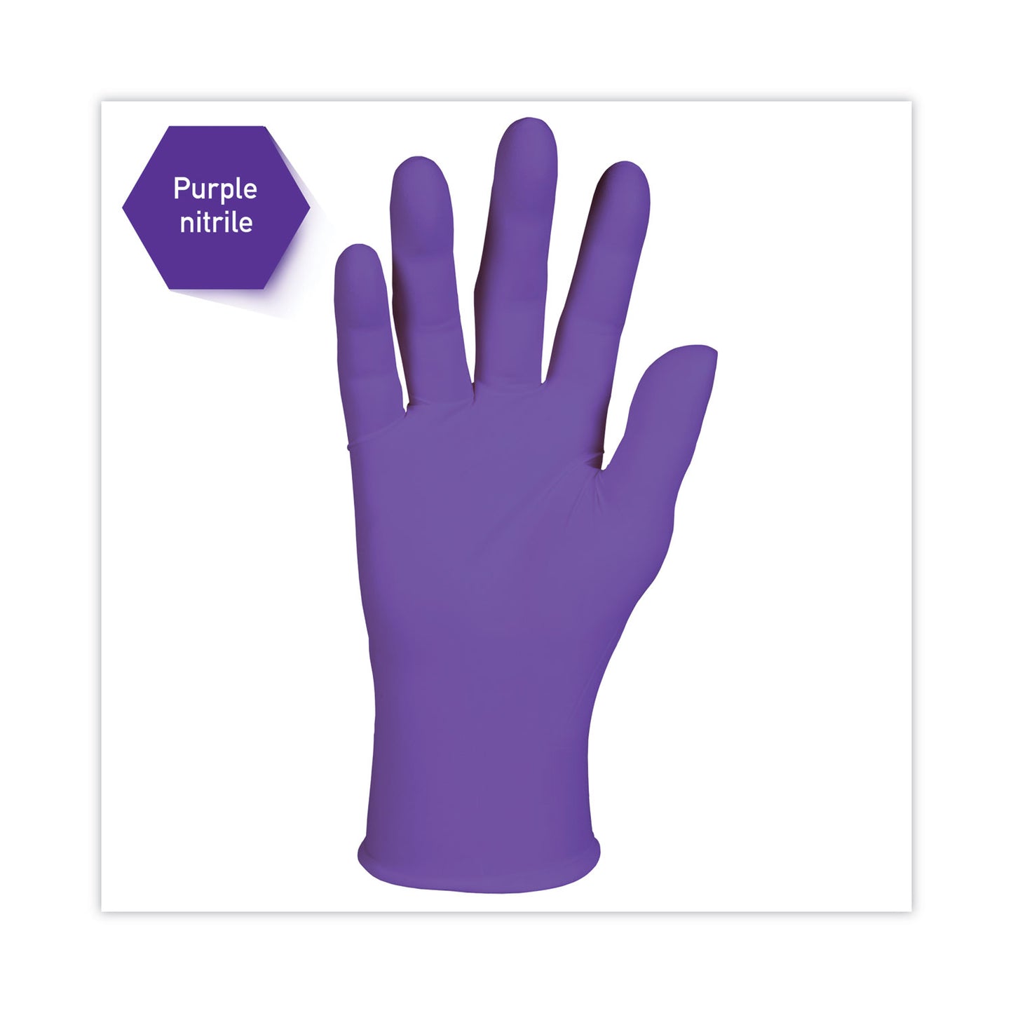 Kimtech PURPLE NITRILE Exam Gloves, 242 mm Length, Medium, Purple, 100/Box (55082)