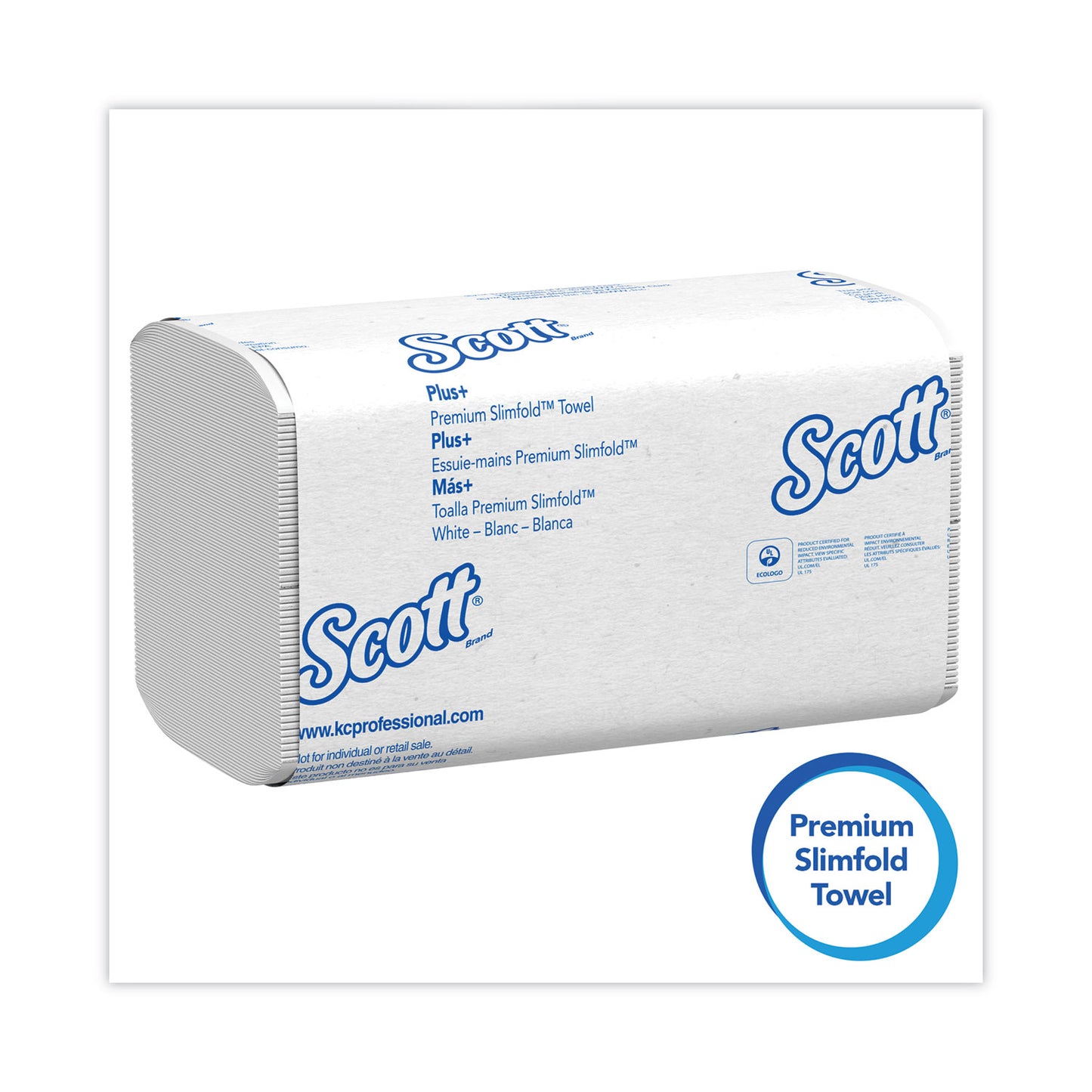 Scott Slimfold Towels, 1-Ply, 7.5 x 11.6, White, 90/Pack, 24 Packs/Carton (04442)