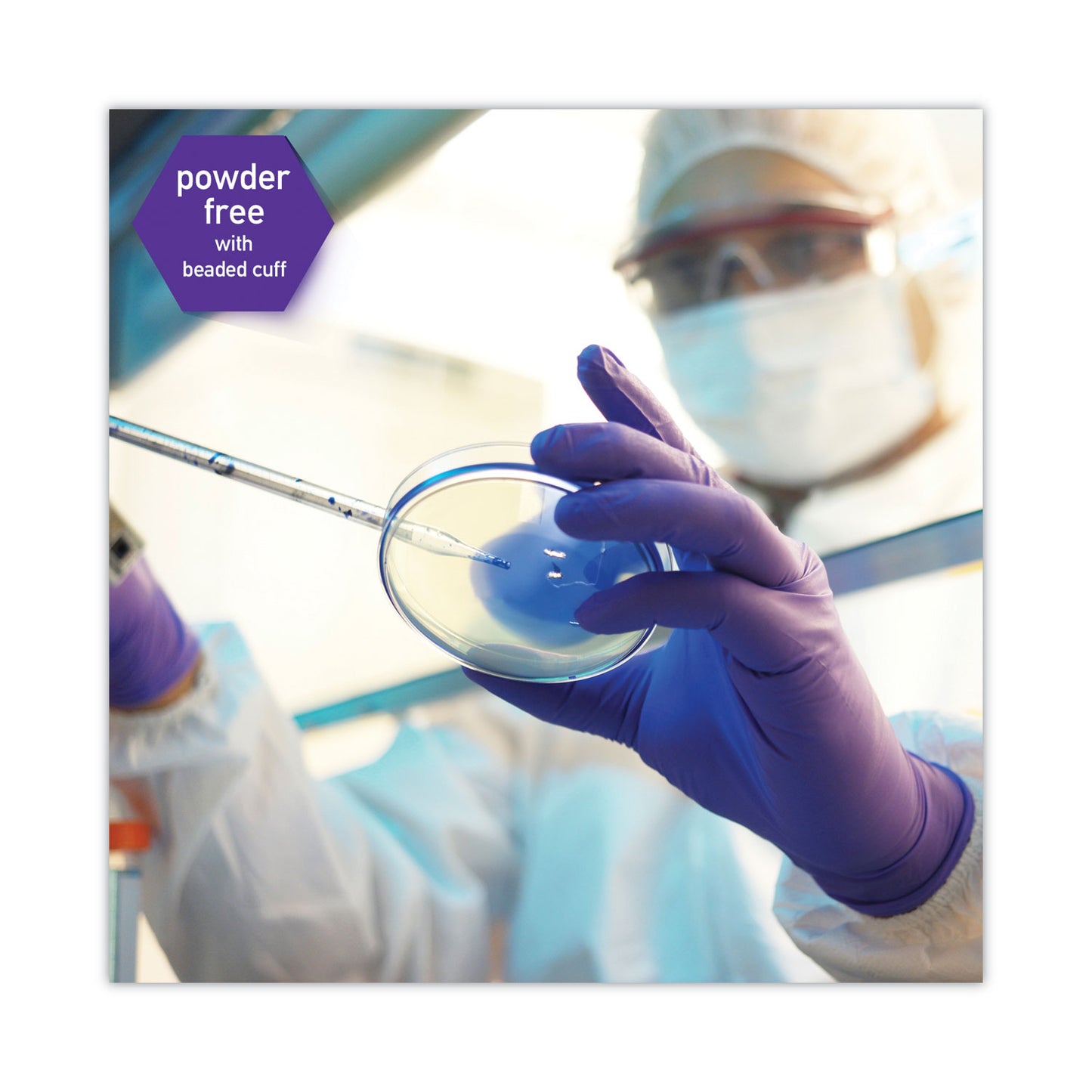 Kimtech PURPLE NITRILE Exam Gloves, 242 mm Length, Medium, Purple, 100/Box (55082)