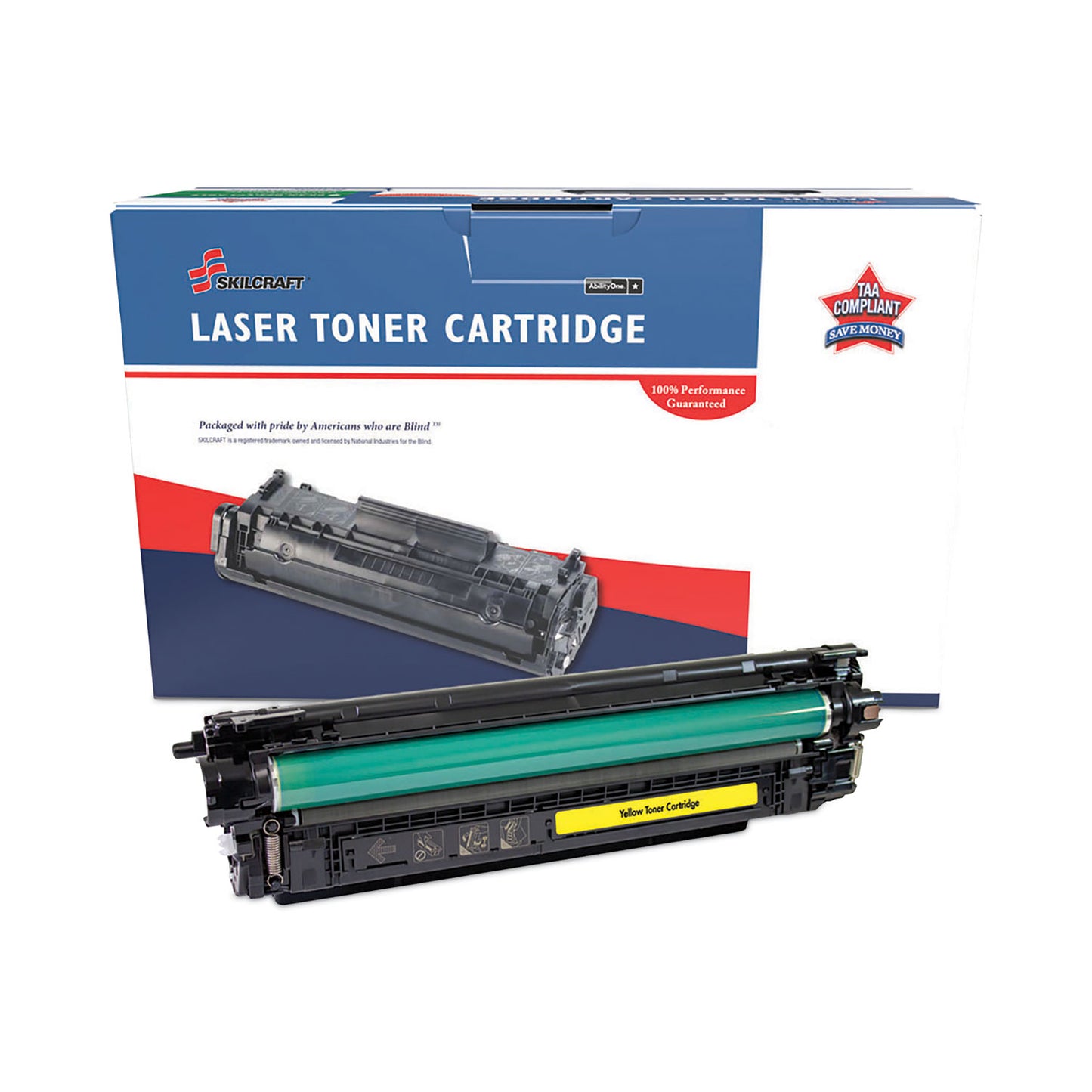 AbilityOne 7510016961573 Remanufactured CF452A (655A) Toner, 10,500 Page-Yield, Yellow