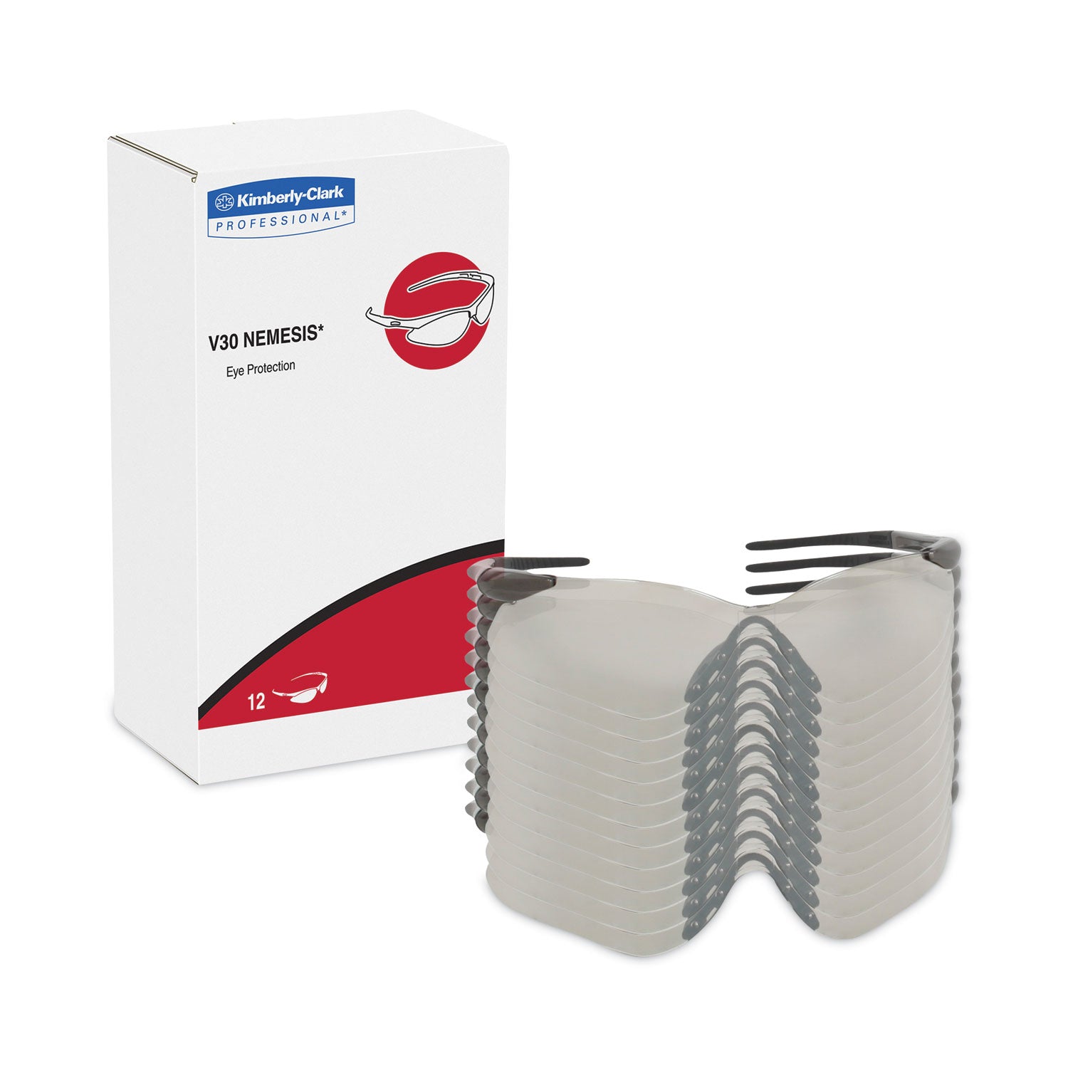 KleenGuard Nemesis VL Safety Glasses, Gunmetal Frame, Indoor/Outdoor Uncoated Lens (29112)