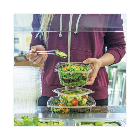 World Centric PLA Rectangular Deli Container Lids, 4.8 x 5.9 x 0.3, Clear, Plastic, 900/Carton (RDLCS8)