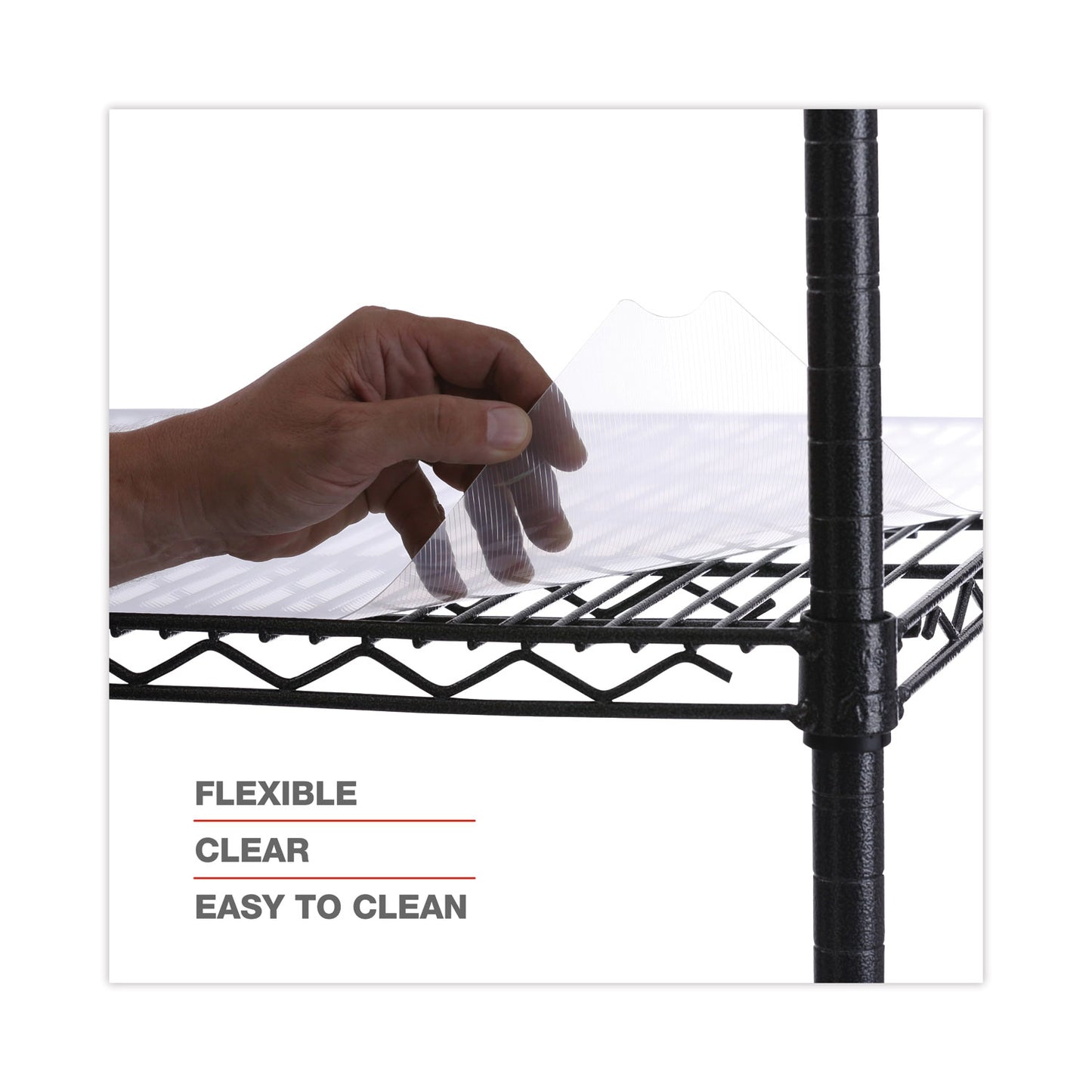 Alera Shelf Liners For Wire Shelving, Clear Plastic, 36w x 18d, 4/Pack (SW59SL3618)