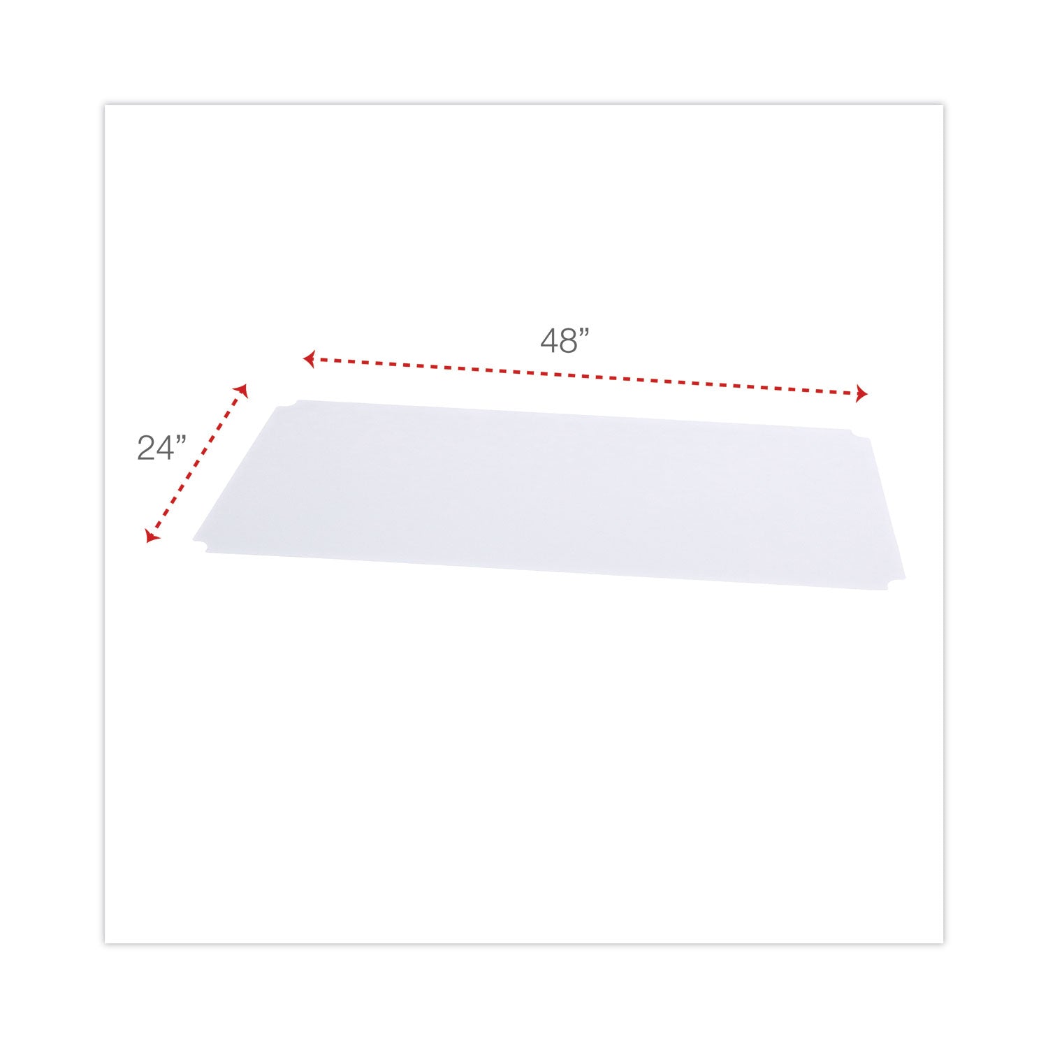 Alera Shelf Liners For Wire Shelving, Clear Plastic, 48w x 24d, 4/Pack (SW59SL4824)