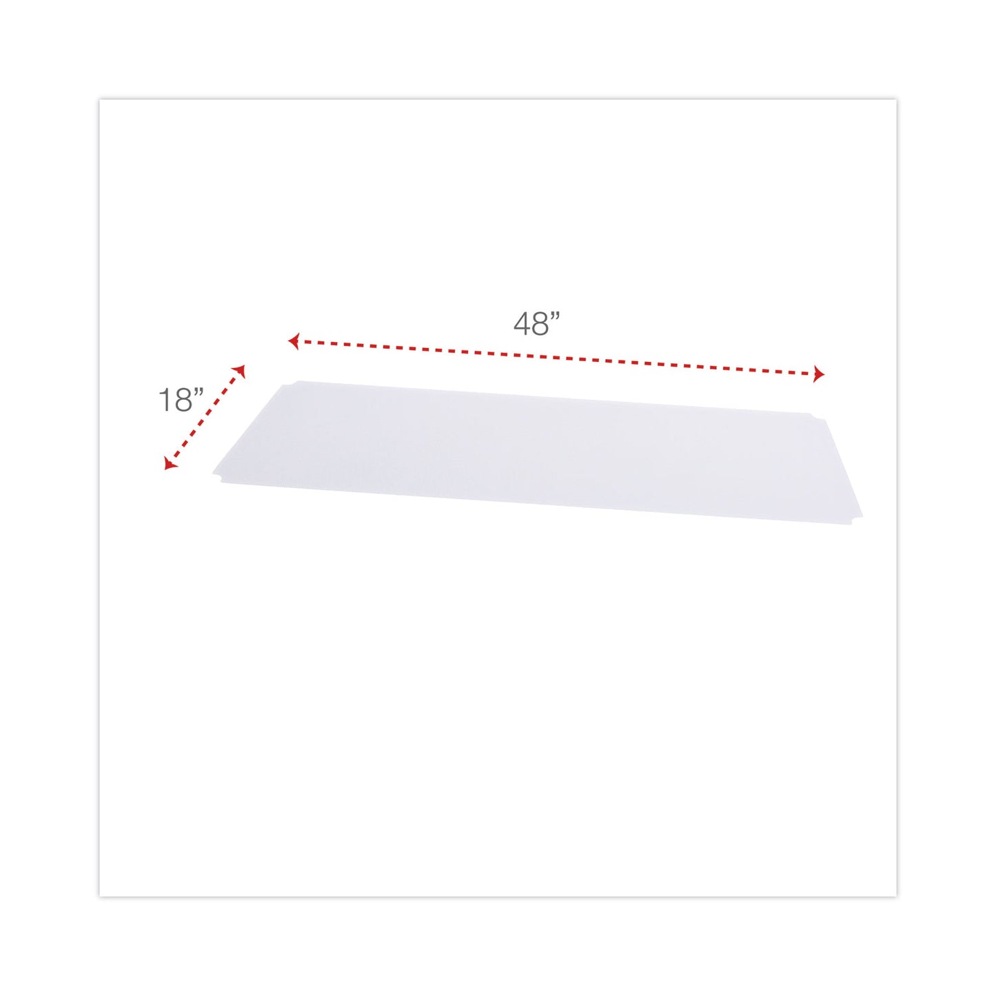 Alera Shelf Liners For Wire Shelving, Clear Plastic, 48w x 18d, 4/Pack (SW59SL4818)