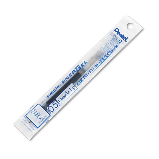 Refill for Pentel EnerGel Retractable Liquid Gel Pens, Fine Needle Tip, Blue Ink (LRN5C)