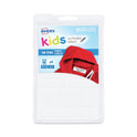 Avery Kids No-Iron Fabric Labels, Handwrite Only, Assorted Shapes and Sizes, White, 15 Labels/Sheet, 3 Sheets/Pack (40700)