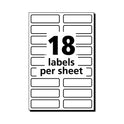 Avery No-Iron Fabric Labels, 0.5 x 1.75, White, 18/Sheet, 3 Sheets/Pack (40720)